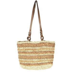 Corn husk Woven shoulder bag Y2K VTG